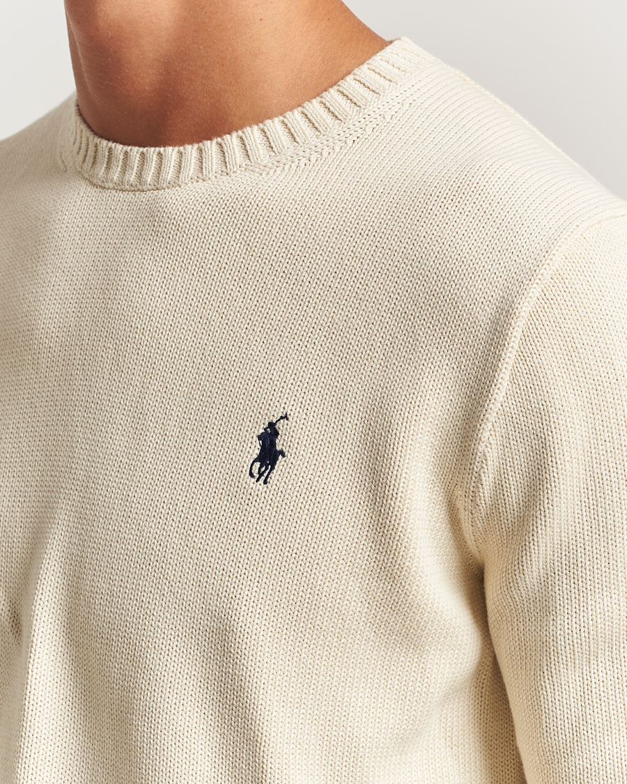 Men | Sweaters & Knitwear | Polo Ralph Lauren | Cotton Crew Neck Sweater Andover Cream