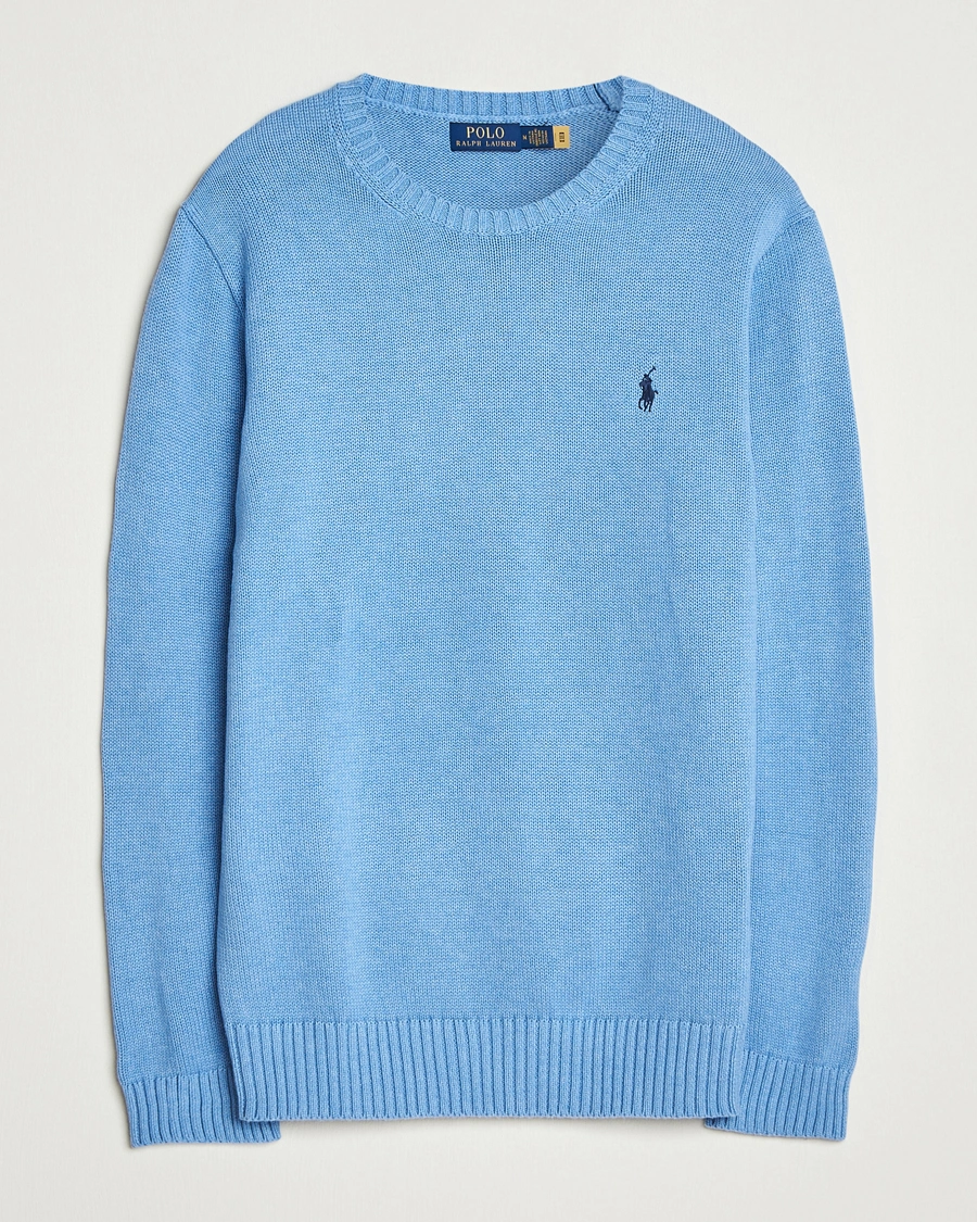 Men | Sweaters & Knitwear | Polo Ralph Lauren | Cotton Crew Neck Sweater Soft Royal Heather