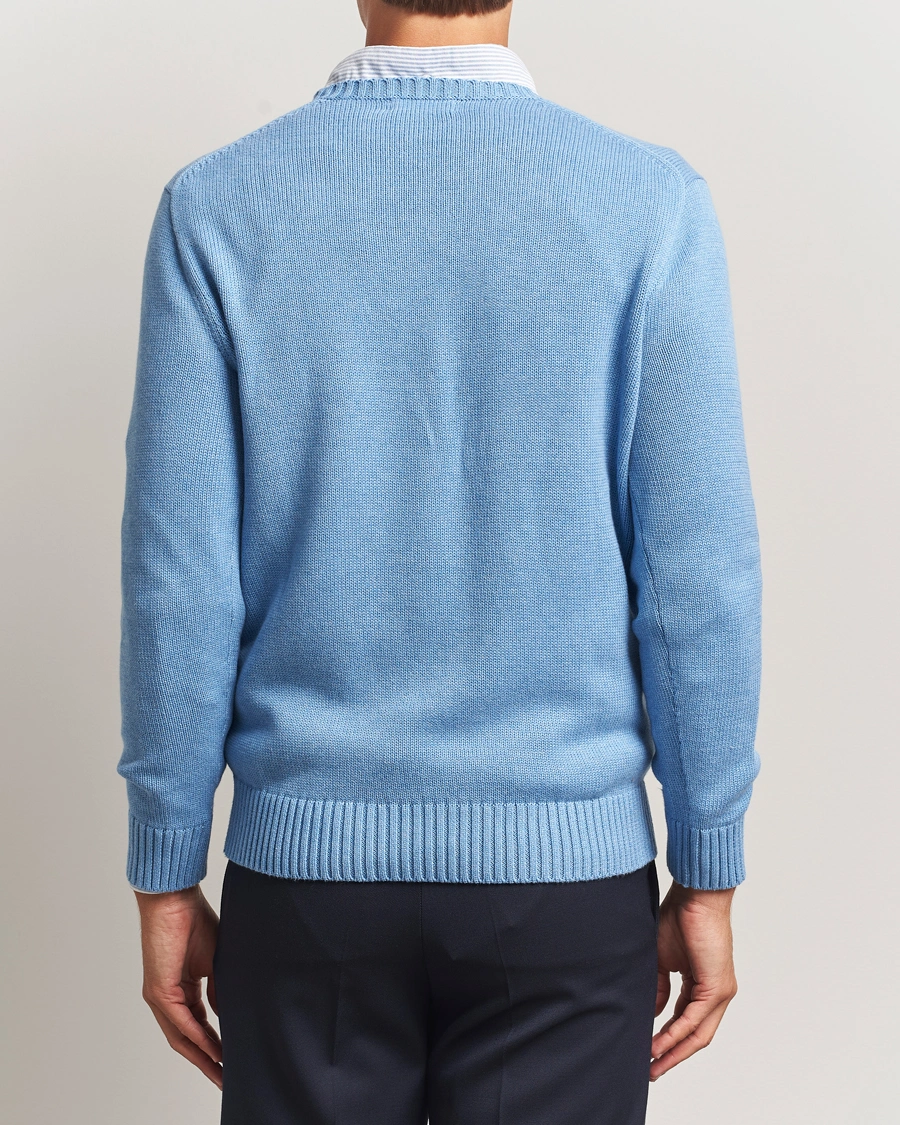 Men | Sweaters & Knitwear | Polo Ralph Lauren | Cotton Crew Neck Sweater Soft Royal Heather