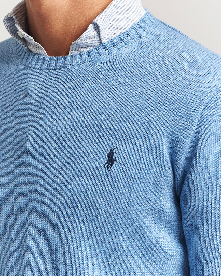 Men | Sweaters & Knitwear | Polo Ralph Lauren | Cotton Crew Neck Sweater Soft Royal Heather