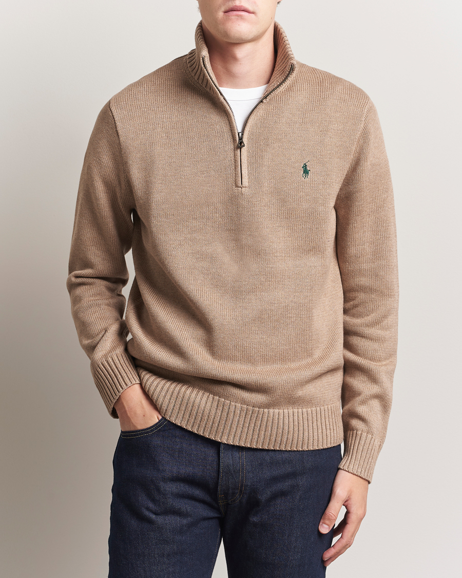 Polo Ralph Lauren Cotton Pullover Half-Zip Bronze Melange at