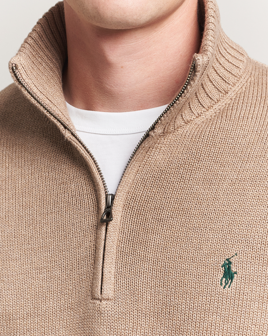 Polo Ralph Lauren Cotton Pullover Half-Zip Bronze Melange at