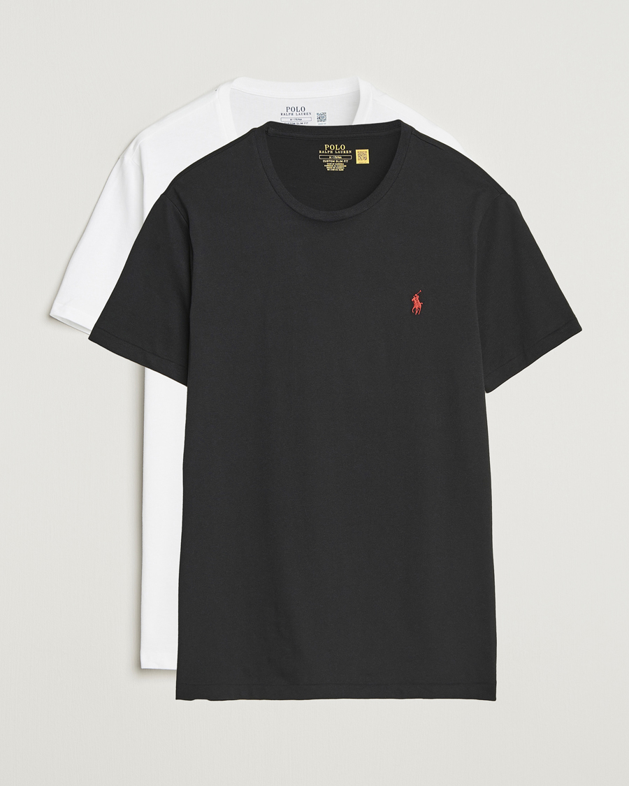 Men | T-Shirts | Polo Ralph Lauren | 2-Pack Crew Neck T-Shirt Black/White