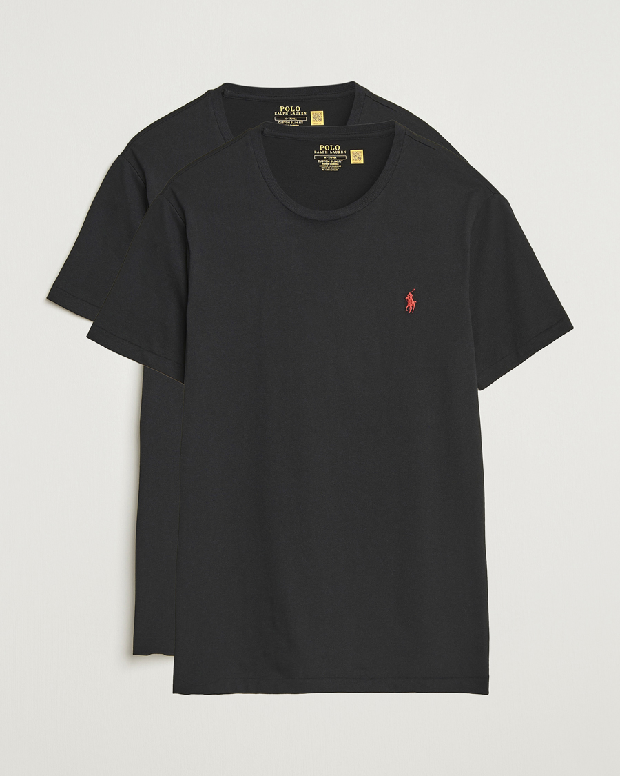 Men | T-Shirts | Polo Ralph Lauren | 2-Pack Crew Neck T-Shirt Black
