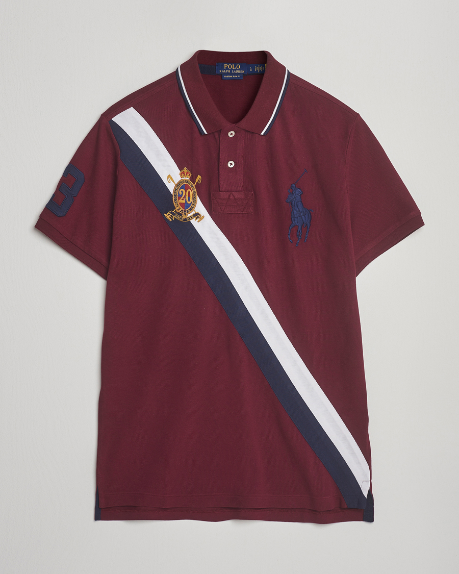 Polo Ralph Lauren Diagonal Stripe Big Pony Polo Classic Wine at