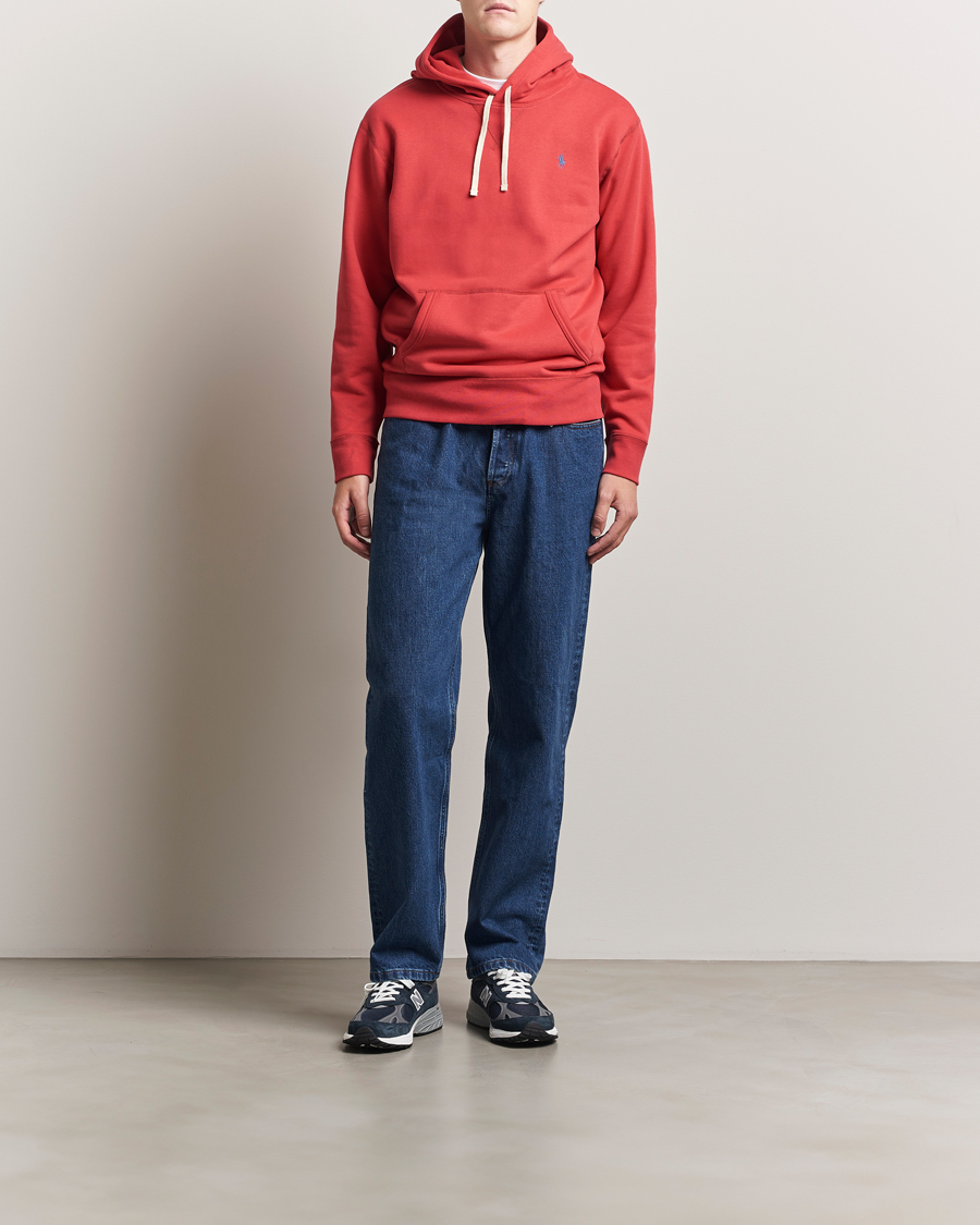 Men | Sweaters & Knitwear | Polo Ralph Lauren | RL Fleece Hoodie Sunrise Red