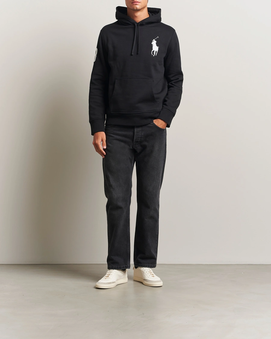 Men | Sweaters & Knitwear | Polo Ralph Lauren | Big Pony Hoodie Polo Black