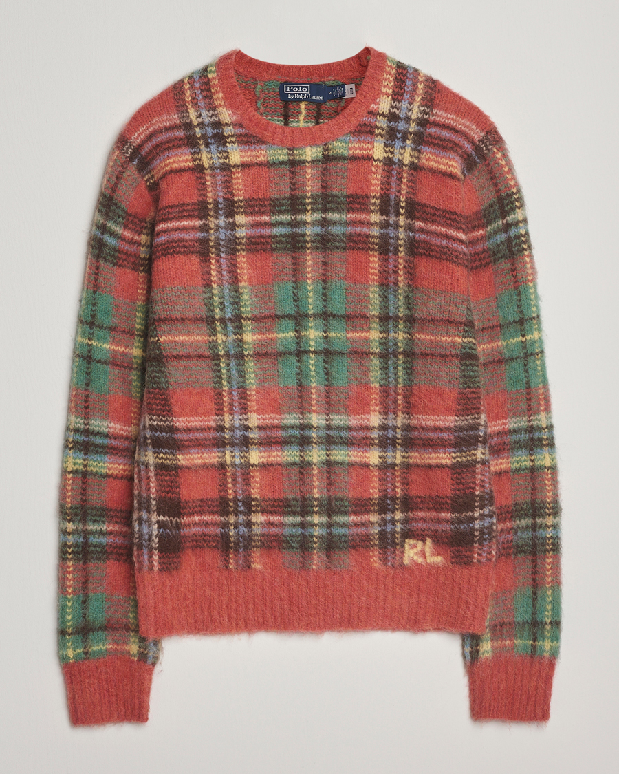 Men | Sweaters & Knitwear | Polo Ralph Lauren | Checked Wool Sweater Red Combo