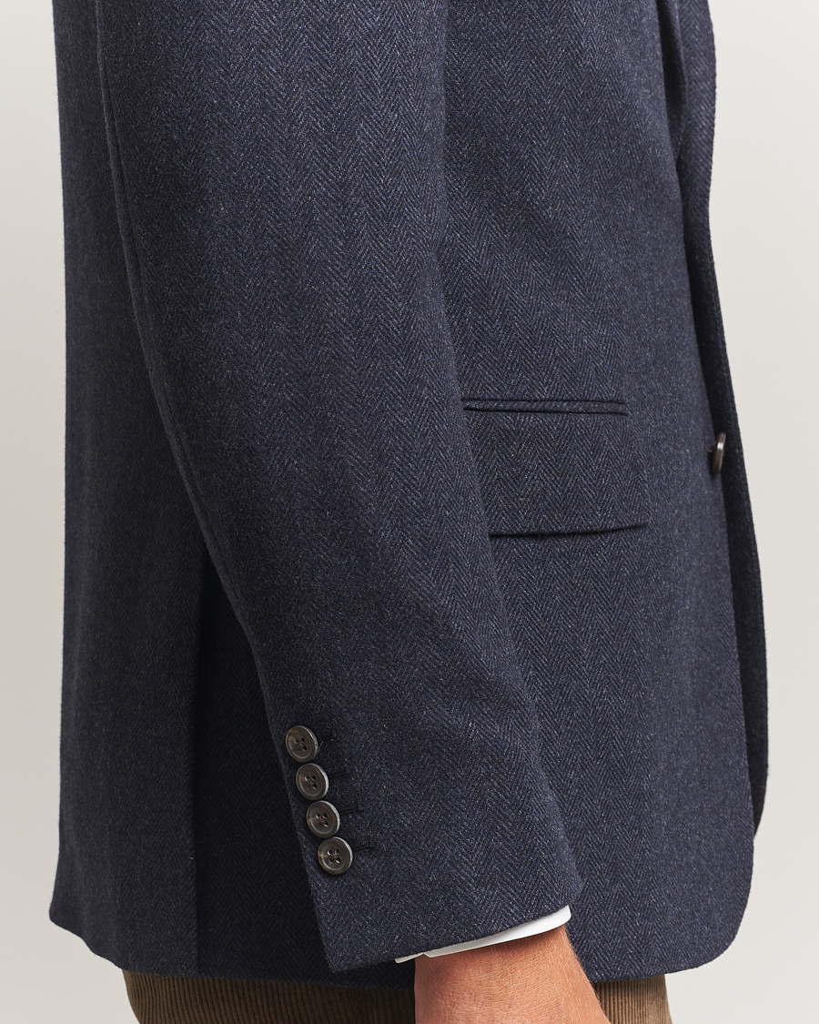 Men | Blazers | Polo Ralph Lauren | Single Breasted Herringbone Sportcoat Navy