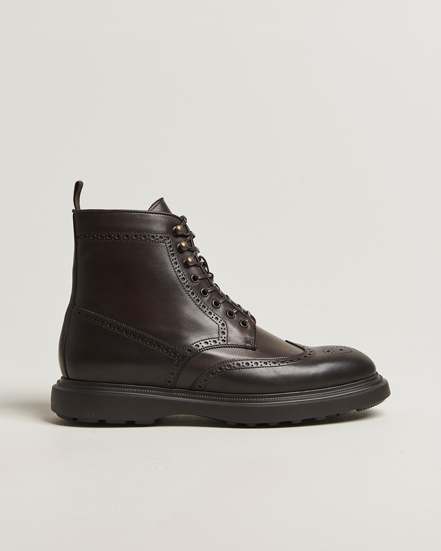 Men | Boots | Polo Ralph Lauren | Martelli Brogue Boot Dark Brown Suede