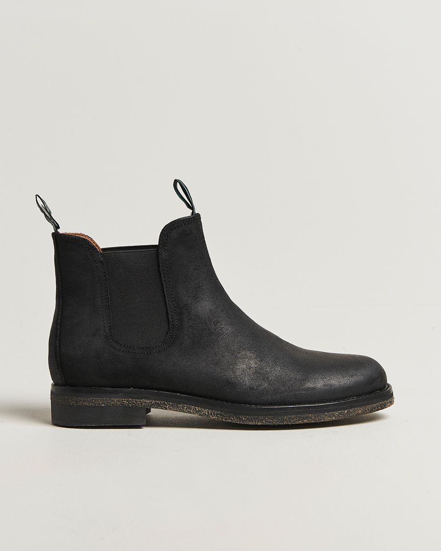 Polo Ralph Lauren Radford Chelsea Boot Black Rough-Out Suede at