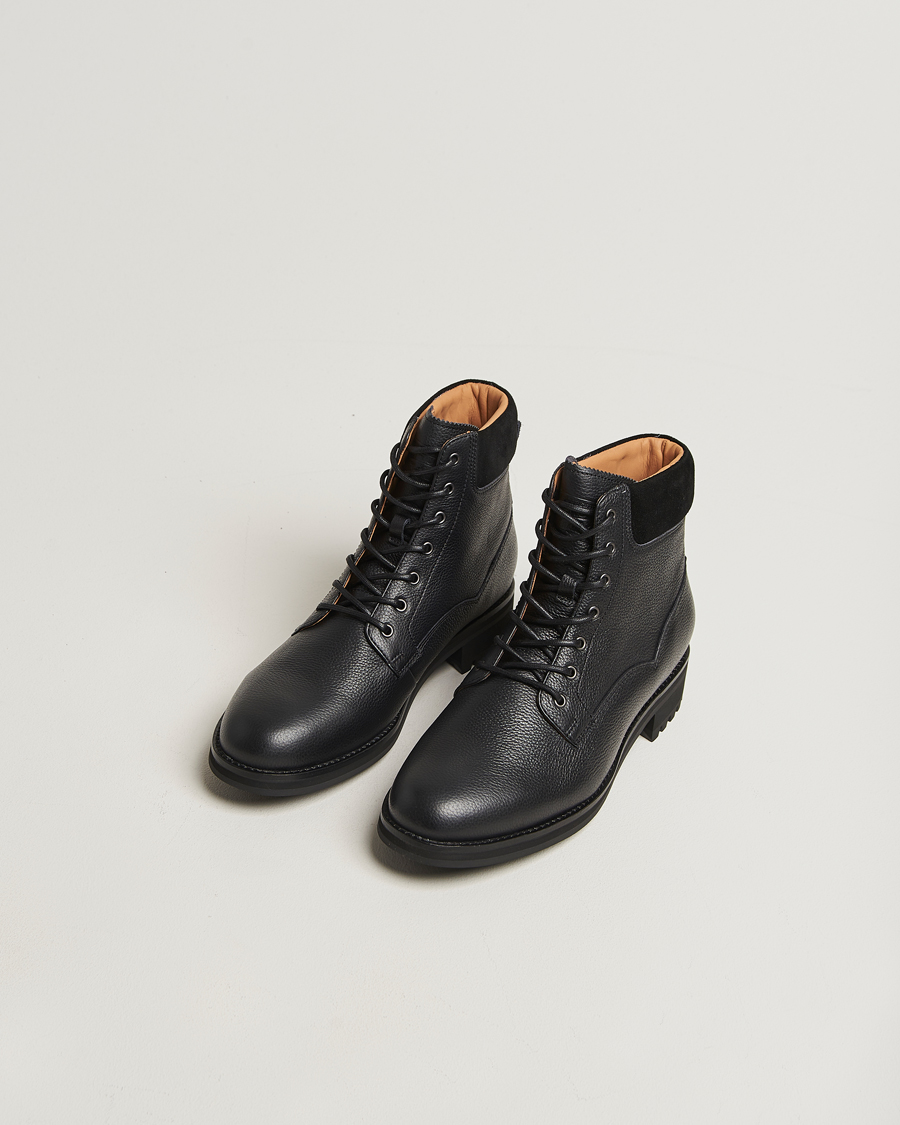 Polo Ralph Lauren Bryson Mid Boot Black Calf at CareOfCarl.com