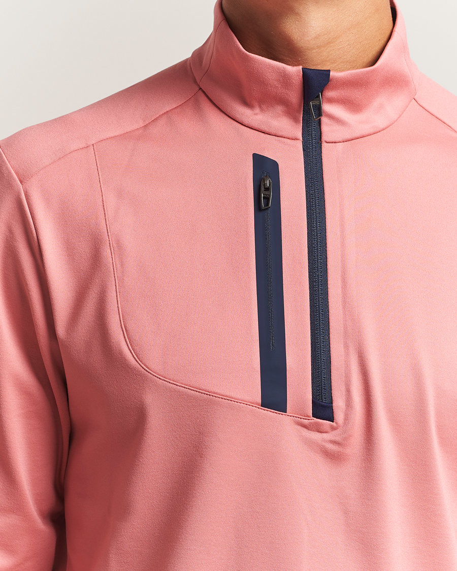 Men | Golf Clothing | RLX Ralph Lauren | Luxury Jersey Half Zip Desert Rose