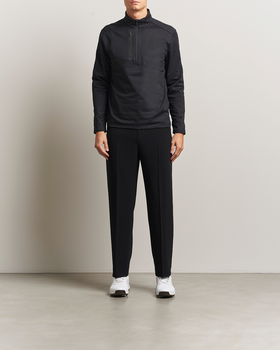 Men | Golf Clothing | RLX Ralph Lauren | Luxury Jersey Half Zip Polo Black