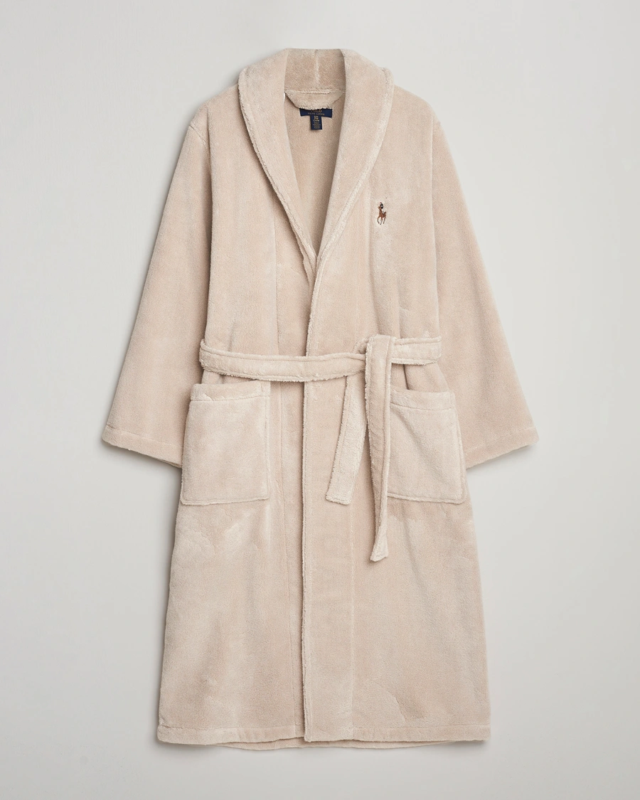 Men | Pyjamas & Robes | Polo Ralph Lauren | Cotton Terry Robe Khaki Stone