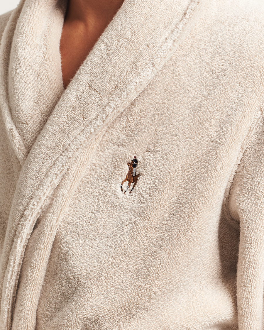 Men | Pyjamas & Robes | Polo Ralph Lauren | Cotton Terry Robe Khaki Stone