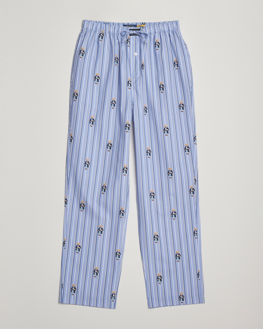 Men | Pyjamas & Robes | Polo Ralph Lauren | Cotton Striped Pyjama Pants Blue