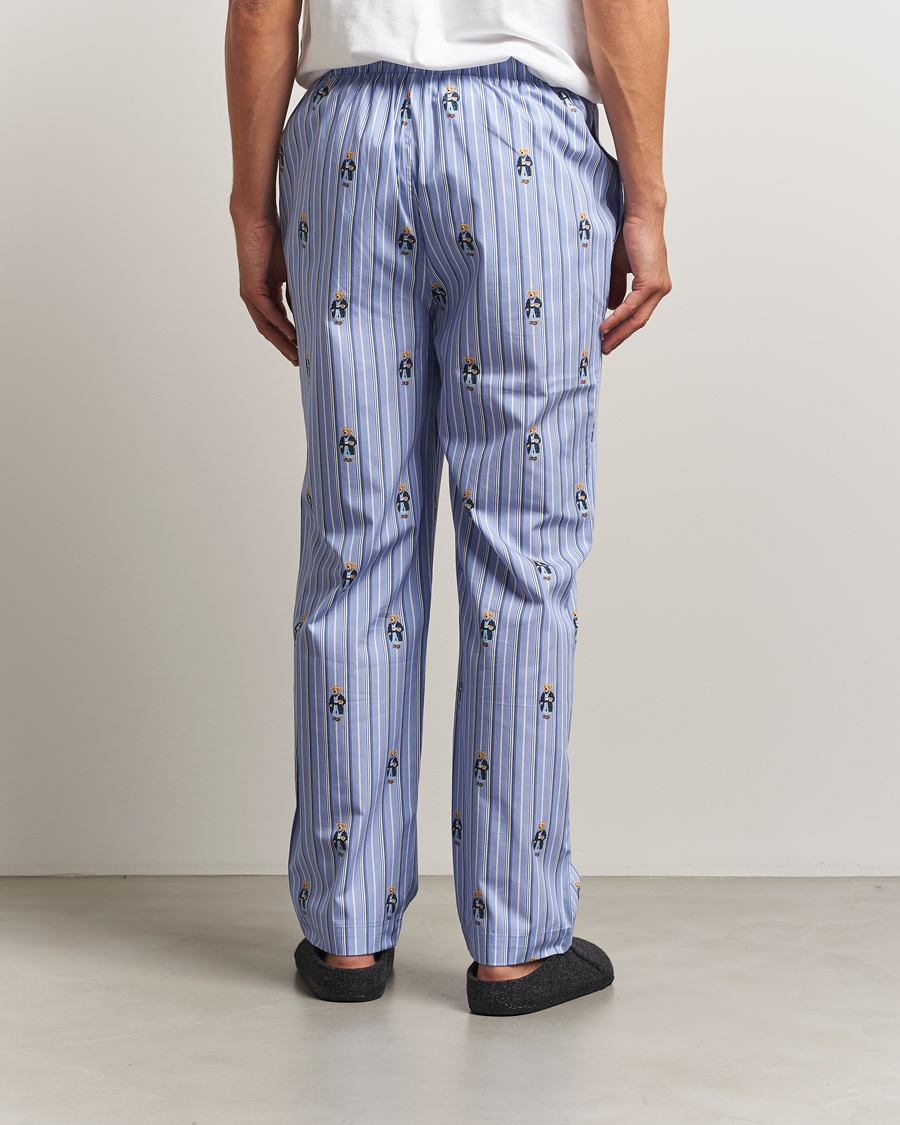 Men | Pyjamas & Robes | Polo Ralph Lauren | Cotton Striped Pyjama Pants Blue
