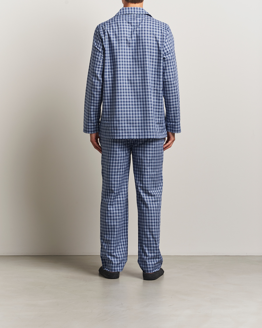 Men | Pyjamas & Robes | Polo Ralph Lauren | Cotton Checked Pyjama Set Navy