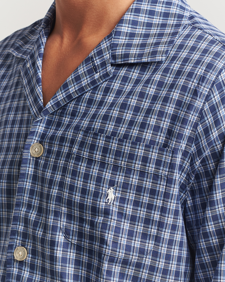 Men | Pyjamas & Robes | Polo Ralph Lauren | Cotton Checked Pyjama Set Navy