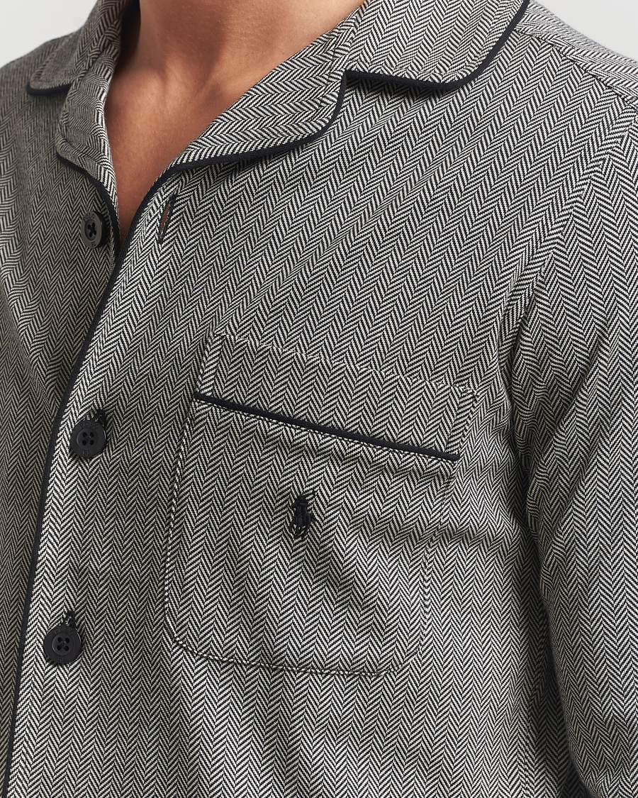 Men | Pyjamas & Robes | Polo Ralph Lauren | Cotton Lounge Set Black/Cream