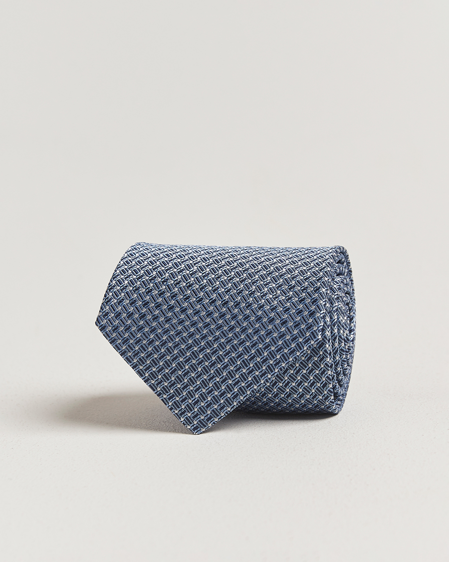 Men | Stenströms Woven Silk Tie 7,5cm Navy | Stenströms | Woven Silk Tie 7,5cm Navy