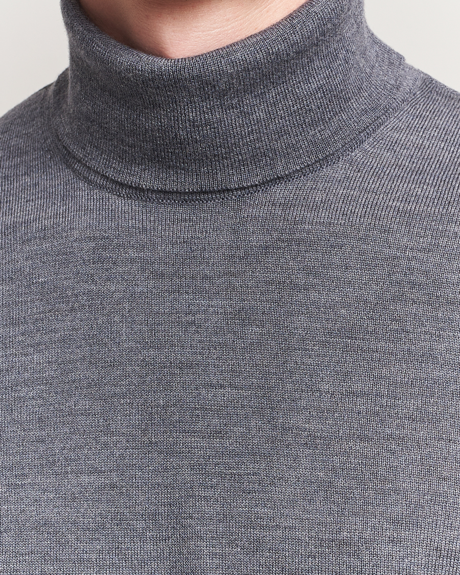 Men | Sweaters & Knitwear | Stenströms | Merino Rollneck Grey