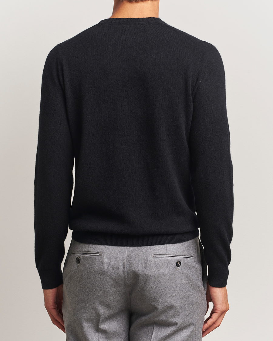 Men | Sweaters & Knitwear | Stenströms | Cashmere Crewneck Black
