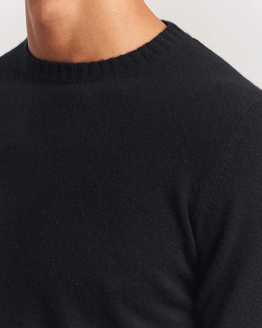 Men | Sweaters & Knitwear | Stenströms | Cashmere Crewneck Black
