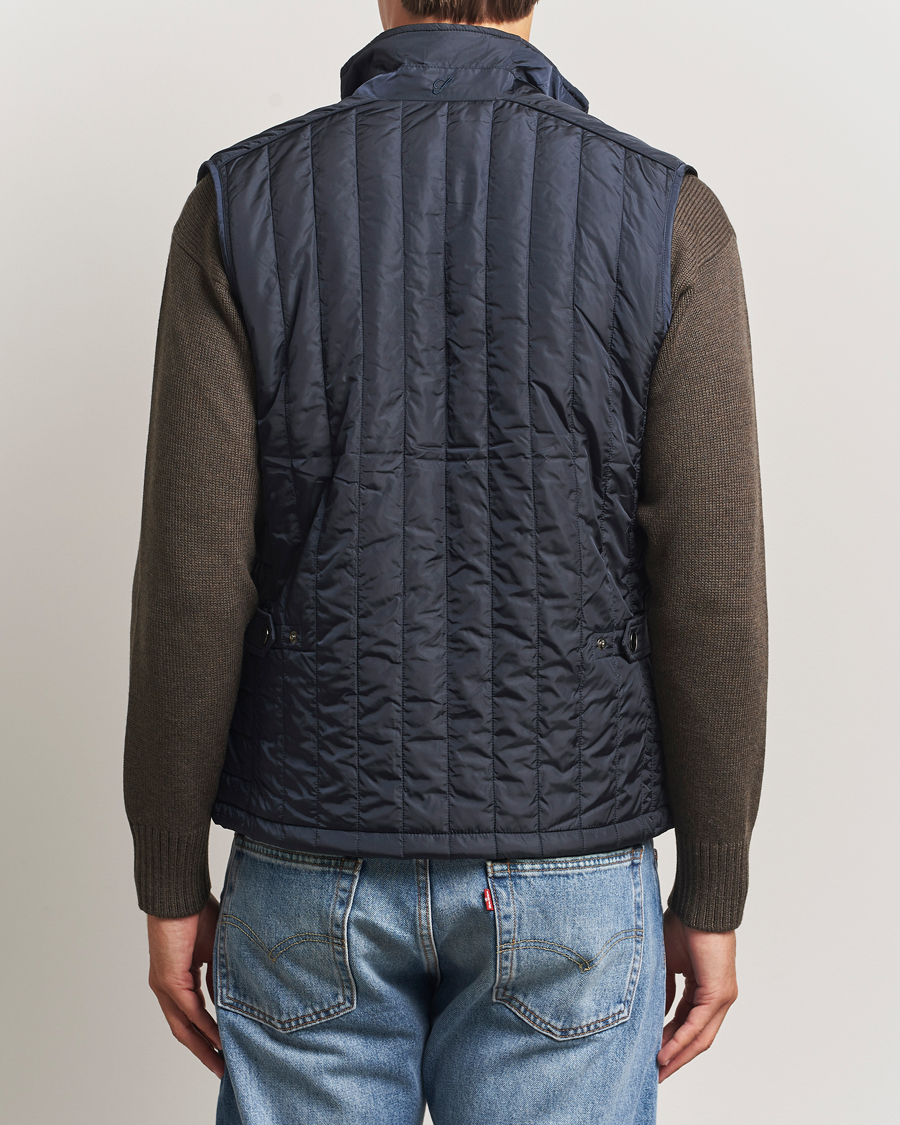 Men | Gilets | Stenströms | Nylon Quilted Light Padded Vest Navy