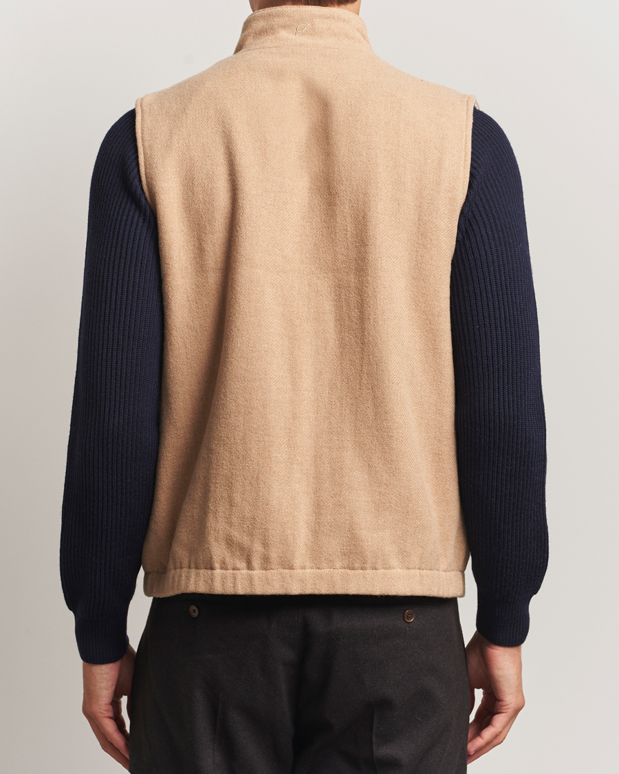 Men | Gilets | Stenströms | Reversible Wool Vest Beige