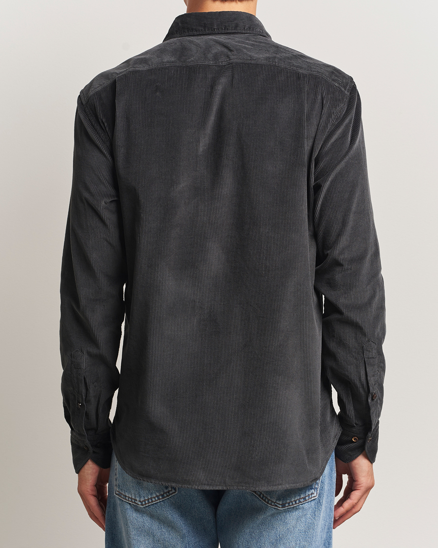 Men | Shirts | Stenströms | Regular Fit Cord Pocket Shirt Dark Green