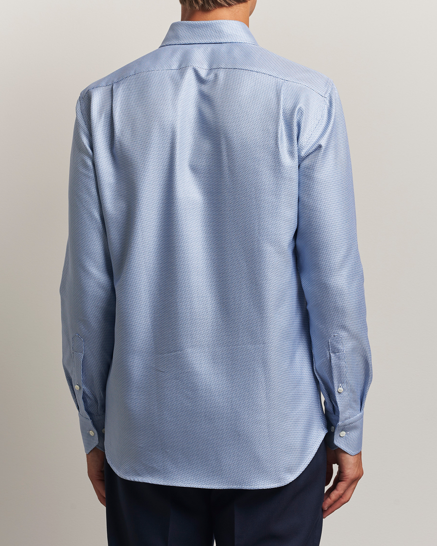 Men | Shirts | Stenströms | Regular Fit Diagonal Cut Away Shirt Blue