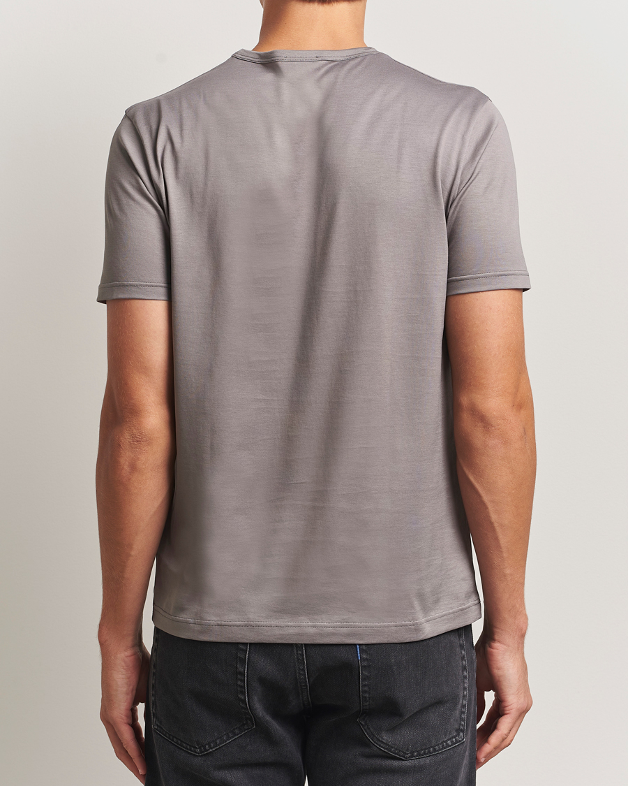 Men | T-Shirts | Sunspel | Crew Neck Q82 Cotton T-Shirt Iron Grey