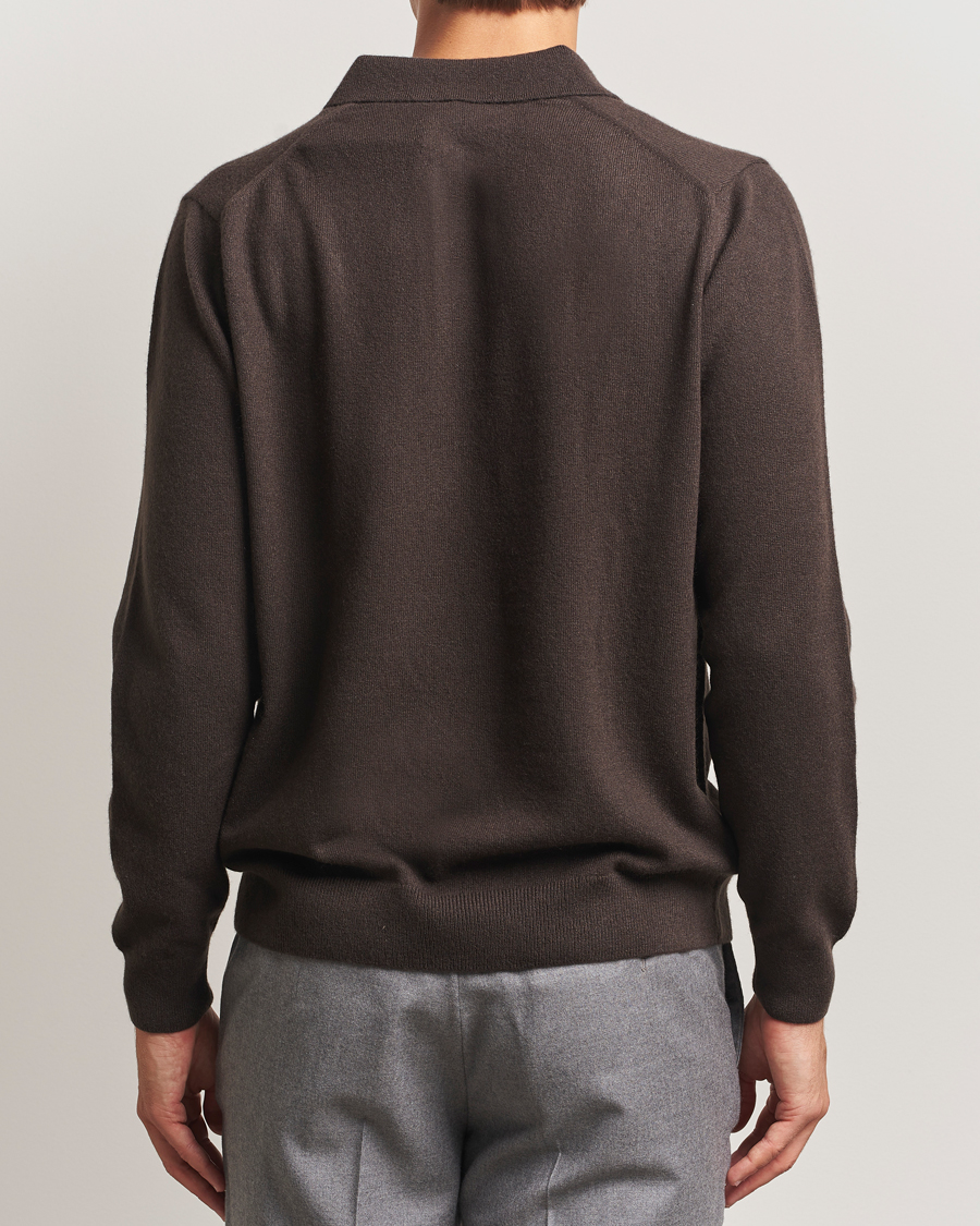 Men | Sweaters & Knitwear | Sunspel | Cashmere Polo Truffle