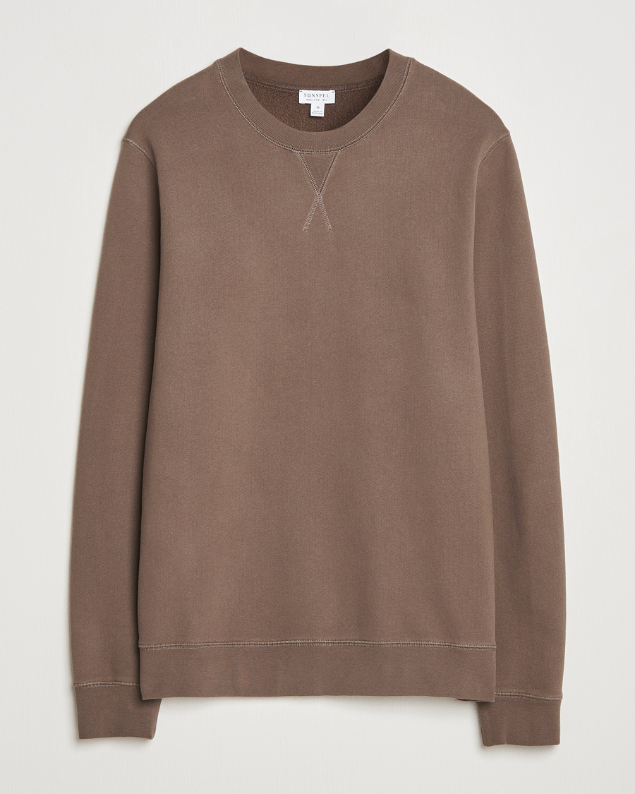 Men | Sweaters & Knitwear | Sunspel | Loopback Sweatshirt Bark