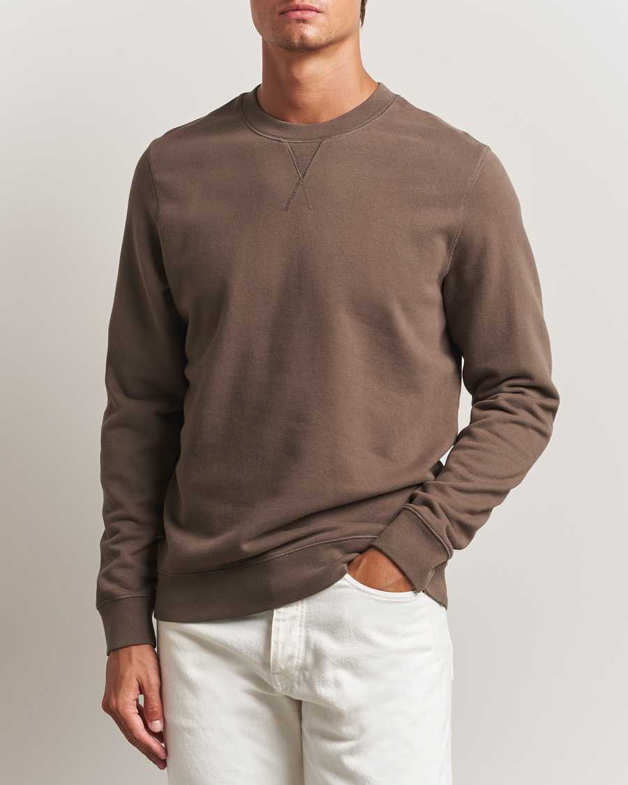 Men | Sweaters & Knitwear | Sunspel | Loopback Sweatshirt Bark