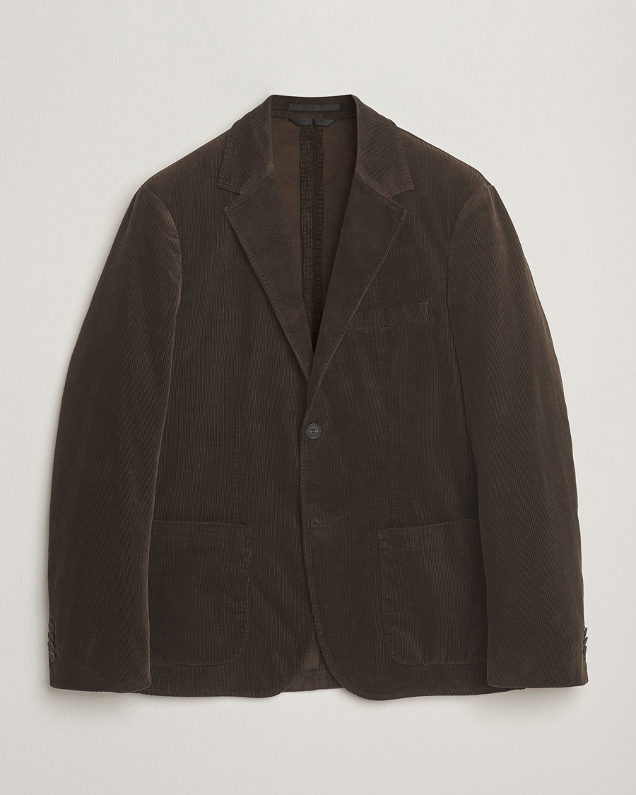 Men | Blazers | Sunspel | Relaxed Corduroy Blazer Coffee