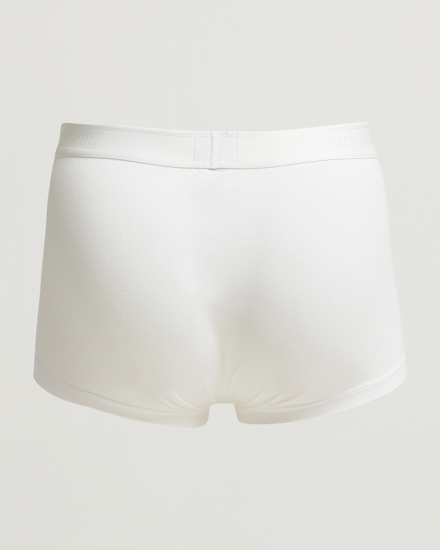 Men | Underwear & Socks | Sunspel | 3-Pack Cotton Stretch Trunk White