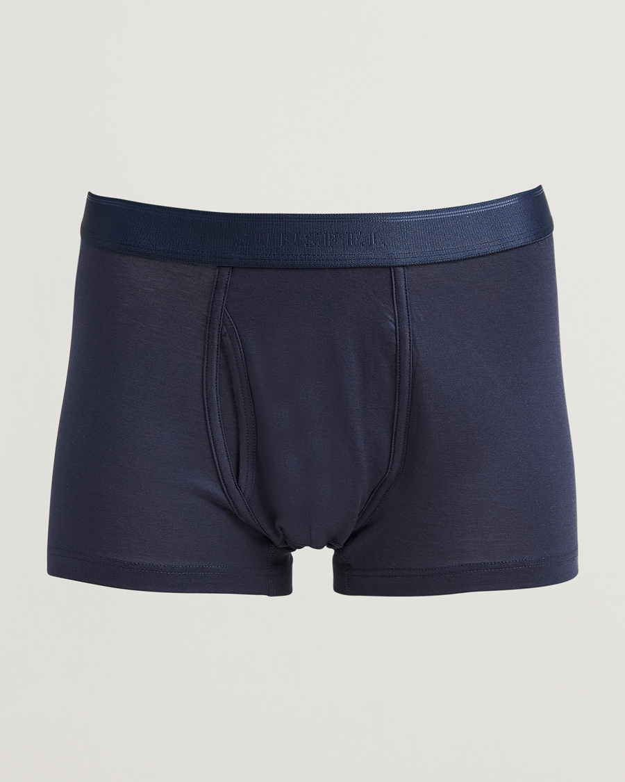 Men | Underwear & Socks | Sunspel | Superfine Cotton Trunk Navy