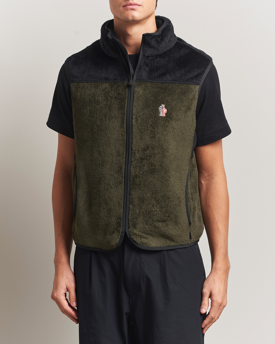 Men | Gilets | Moncler Grenoble | Insulated Fleece Vest Forest Green