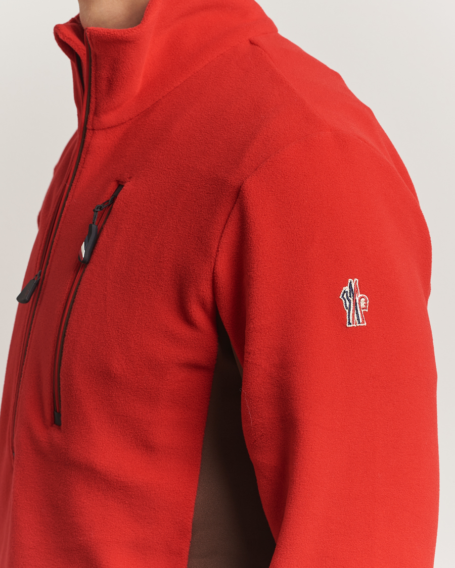 Moncler Grenoble Performance Zip Sweater Racing Red at CareOfCarl.com