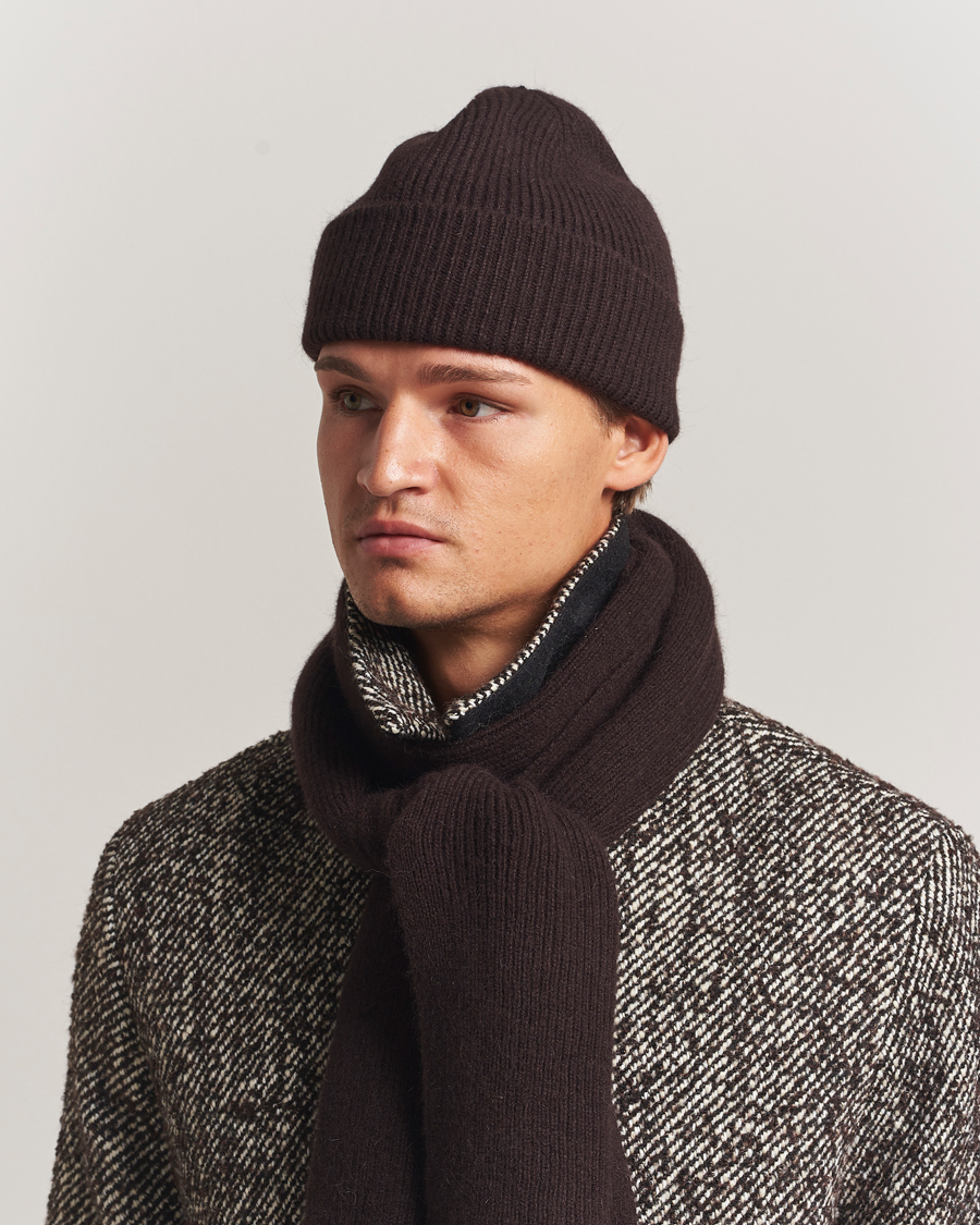 Men | Le Bonnet Lambswool/Caregora Beanie Espresso | Le Bonnet | Lambswool/Caregora Beanie Espresso