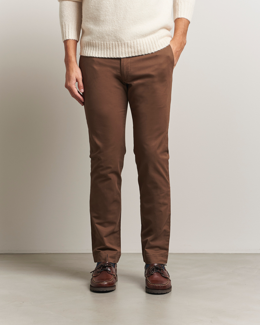 Men | Trousers | Polo Ralph Lauren | Hudson Slim Fit Stretch Chinos Chestnut
