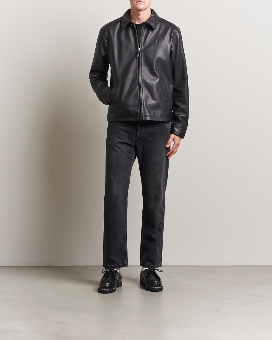 Men | Coats & Jackets | Polo Ralph Lauren | Maxwell Windbreaker Leather Jacket Polo Black