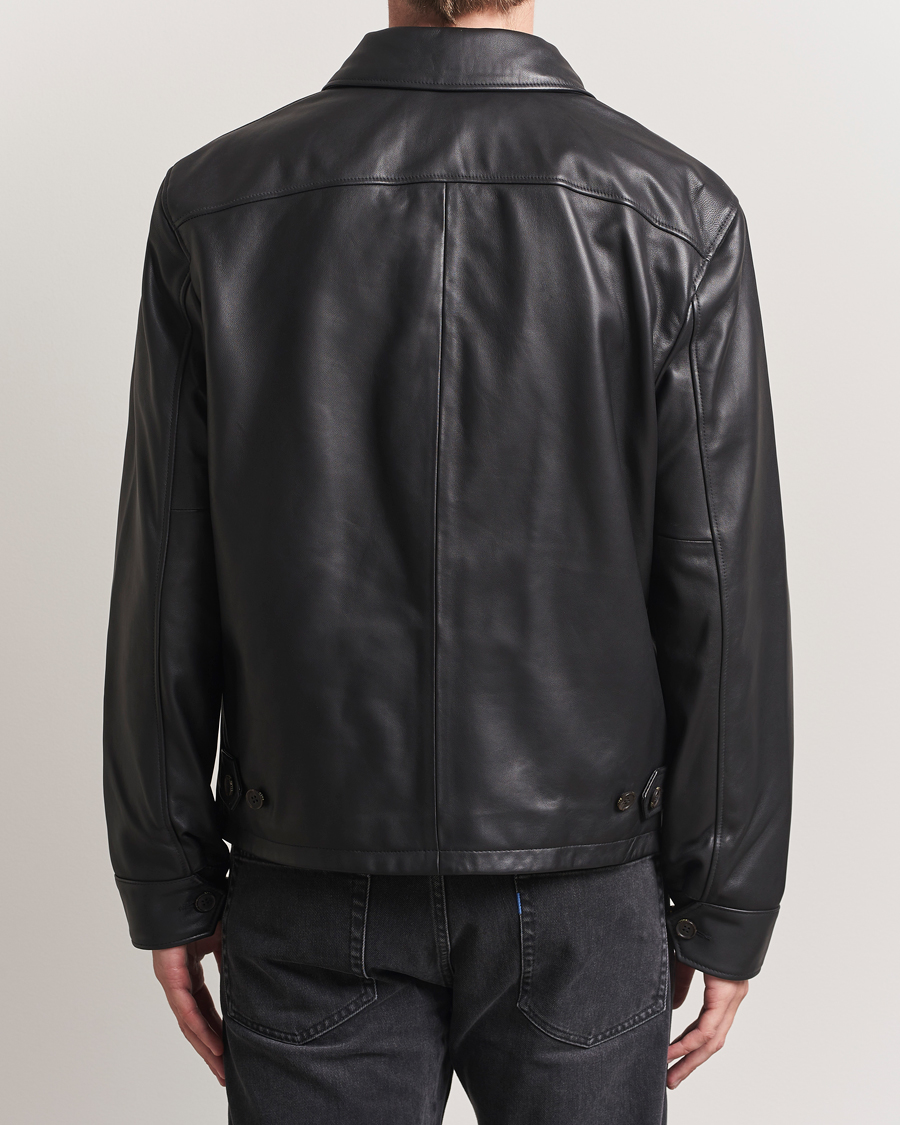Men | Coats & Jackets | Polo Ralph Lauren | Maxwell Windbreaker Leather Jacket Polo Black