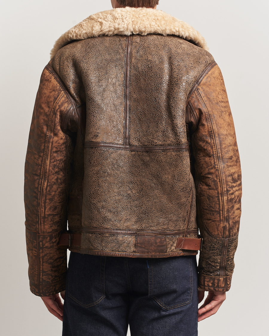 Men | Coats & Jackets | Polo Ralph Lauren | Sherling Lined Bomber Jacket Brown Earth
