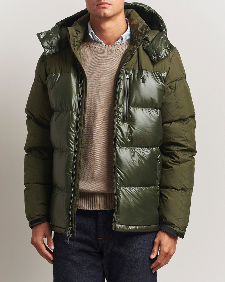 Polo Ralph Lauren Gorham Mixed Glossy Down Jacket Dark Loden at