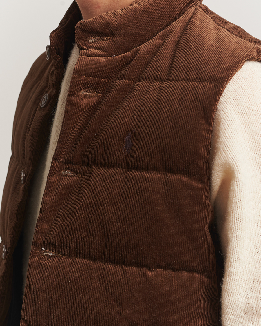 Men | Coats & Jackets | Polo Ralph Lauren | Quilted Corduroy Vest Pale Russet