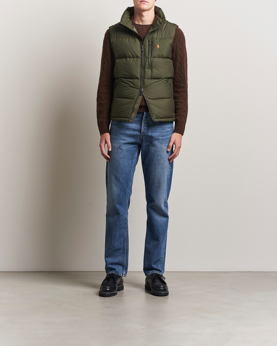 Polo Ralph Lauren オリーブ ダウンベスト M Polo Ralph Lauren Gorham Down Vest Company Olive at CareOfCarl.com